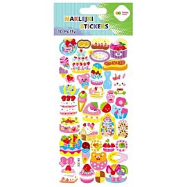 Naklejki 3D Puffy - Funny Sweets, 9.5 cm x 22 cm, Happy Color