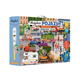Miejskie pojazdy z puzzlami mówiącymi Kakadu