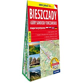 Bieszczady i Góry Sanocko-Turczańskie; papierowa mapa turystyczna 1:65 000
