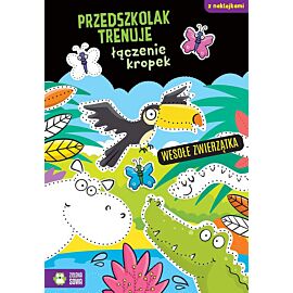 Przedszkolak trenuje łączenie kropek. Wesołe zwierzątka