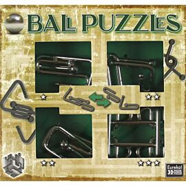 Łamigłówki metalowe Ball Puzzles zestaw zielony 4 szt.
