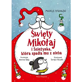 Święty Mikołaj i Śnieżynka, która spadła mu z nieba