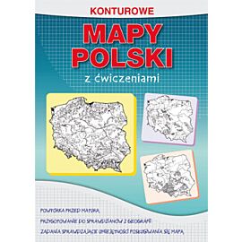 Konturowe mapy polski z ćwiczeniami
