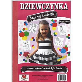 Dziewczynka bawi się i koloruje