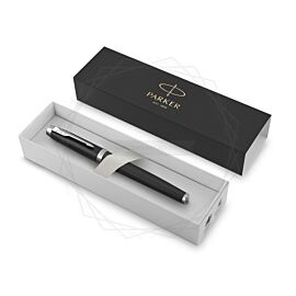 Pióro wieczne Parker Im Essential Matte Black CT (F) niebieskie 2143637