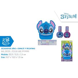 Zestaw suszarka do paznokci + 2 lakiery + naklejki Stitch SI0095GG