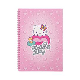 Kołobrulion A4 100k.kratka metalowa spirala Hello Kitty pink wzór 2