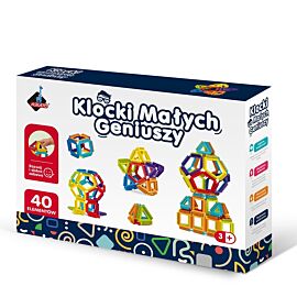 Klocki małych geniuszy Geometryczne Szczotki 40 elementów