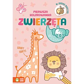 Pierwsza kolorowanka.Gruby obrys. Zwierzęta