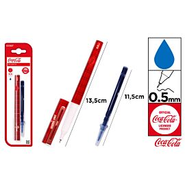 Cienkopis z wkładem wymiennym 0,5mm z logo Coca-Cola blister