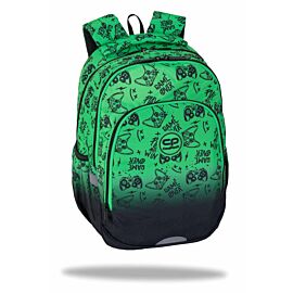 Plecak szkolny Coolpack Prime Pro Game Over Gradient Green
