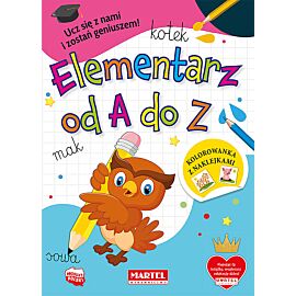 Elementarz od a do z. Kolorowanka z naklejkami
