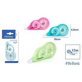 Korektor w taśmie BeBasic 5mmx12m blister 1szt.mix