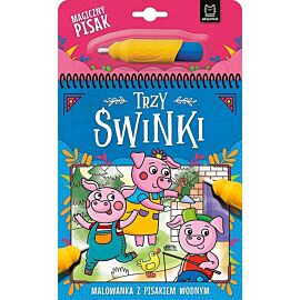 Trzy świnki. Malowanka z pisakiem wodnym