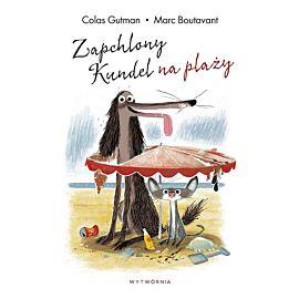 Zapchlony kundel na plaży