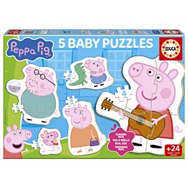 Puzzle Baby 5w1 Świnka Peppa 113783