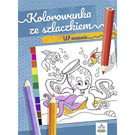 W oceanie. Kolorowanka ze szlaczkiem