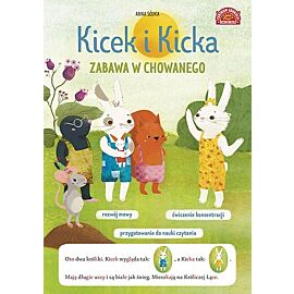 Kicek i Kicka. Zabawa w chowanego. Czytanki sylabowe z obrazkami