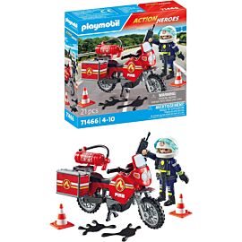 Playmobil Motocykl straży pożarnej na miejscu wypadku 71466