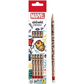Ołówek z gumką Avengers w kartoniku 6 sztuk