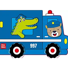 Policja. Kolorowanka z wykrojnika fiku miku