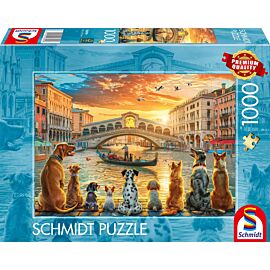 Puzzle 1000 PQ Psy w Wenecji Włochy 114007