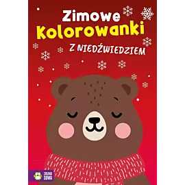 Zimowe kolorowanki z niedźwiedziem