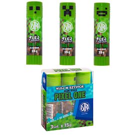 Klej w sztyfcie Pixel One Astra PVP 15g  3 sztuki
