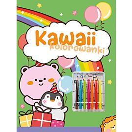 Kawaii kolorowanki. Zielona