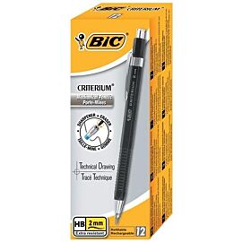 Paczka Ołówek mechaniczny BIC Criterium Black 2mm HB 12szt.