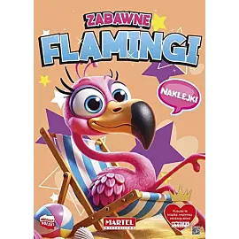 zabawne flamingi z naklejkami