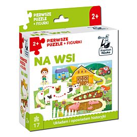Na wsi. Pierwsze puzzle + figurki. Kapitan Nauka