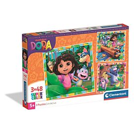 Puzzle 3x48 Super kolor Dora 25078