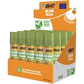 Display Klej BIC Glue Stick 95% ECOlustions 21g 20szt.