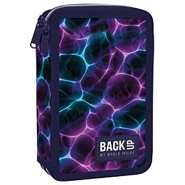 Piórnik 2-komorowy Backup Fale Neonowe PB8DW22