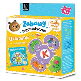 Mały miś to lubi! Zabawy logopedyczne. Układanki + książeczka
