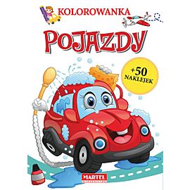 Kolorowanka Pojazdy z naklejkami