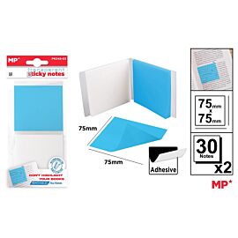 Karteczki samoprzylepne przezroczyste 75x75mm 2x30szt.