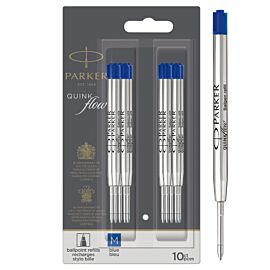 Wkłady do długopisów Parker Quinkflow niebieskie (M) 10 sztuk na blistrze 2119154