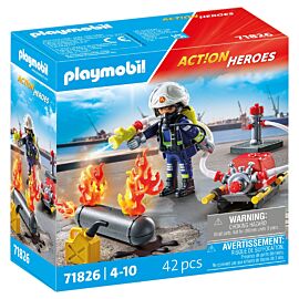 Playmobil Strażak z pompą wodną 71826