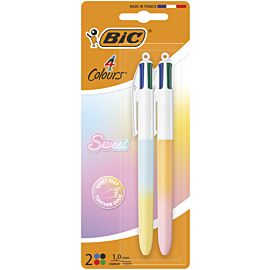 Długopis BIC 4 Colours Sweet Pastel blister 2szt.mix kolorów