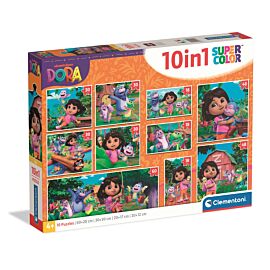 Puzzle 10w1 Super kolor Dora the Explorer 20593
