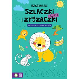 Przedszkolak rysuje. Szlaczki i zygzaczki z lwem