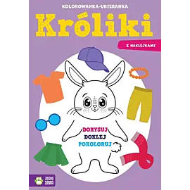 Kolorowanka-ubieranka. Króliki