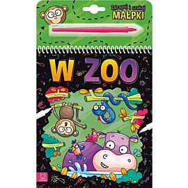 Zdrapuj i szukaj małpki. W zoo