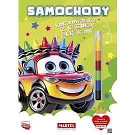Kolorowanka Samochody z kredką i naklejkami