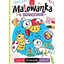 Uczę się, przyklejam, koloruję. Malowanka z cyferkami