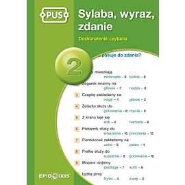 Pus sylaba, wyraz, zdanie 2 doskonalenie czytania