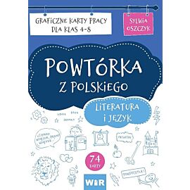 Powtórka z polskiego literatura i język graficzne karty pracy dla klas 4-8