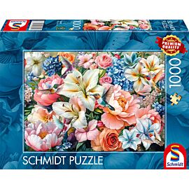Puzzle 1000 PQ Kolibry i Kwiaty 114008